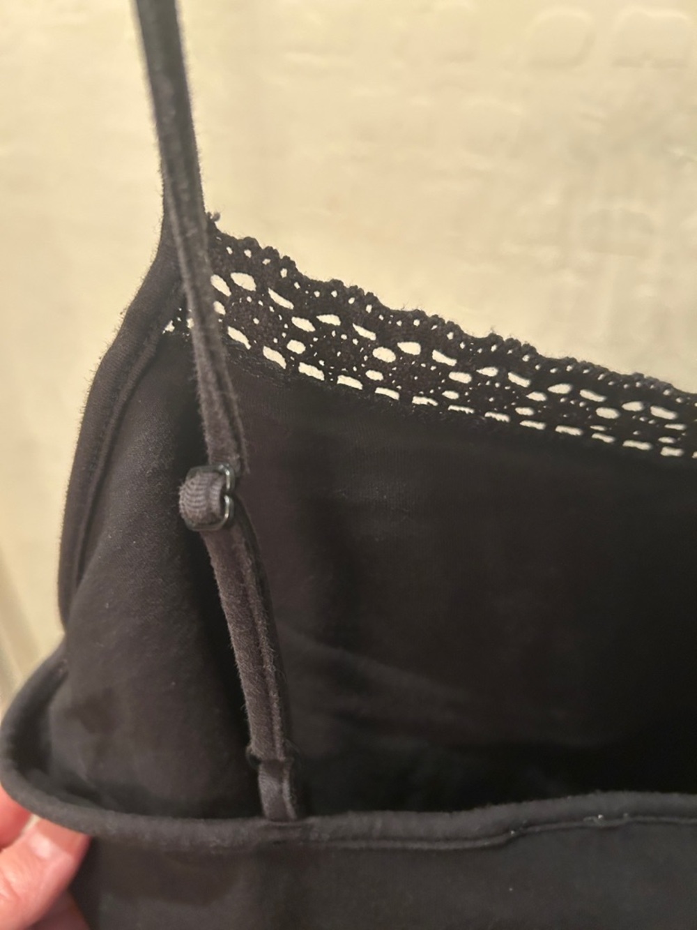 St. John's Bay Black Cami with Pink Floral Embroidery - Picture 7 of 16